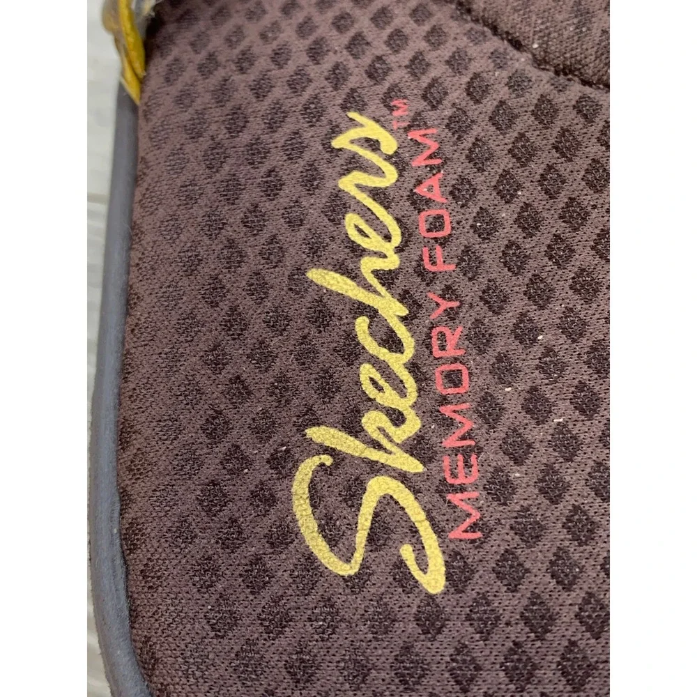 Skechers Cali Rumblers Bronze Metallic Rhinestone Wedge Sandals Women's 8 Shoes